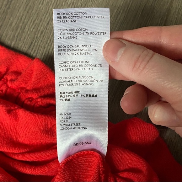 Free People Grand Slam Tube Top Red Size Medium - Picture 9 of 14